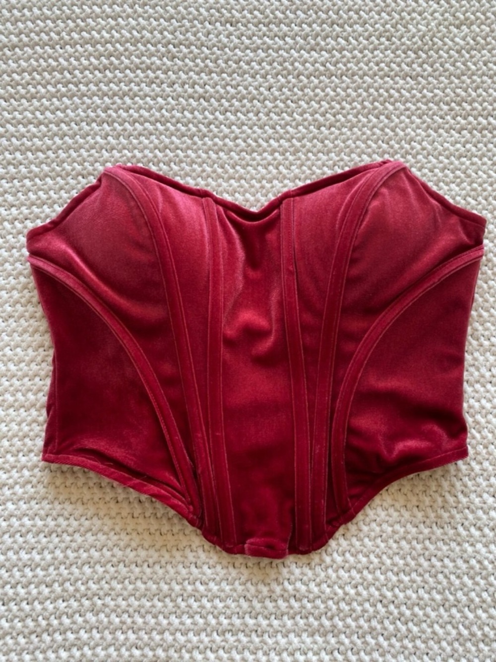 JLUXLABEL Red Velvet Blouse